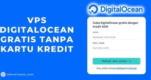 VPS DigitalOcean Gratis Tanpa Kartu Kredit